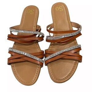 SO Strappy Rhinestone Sandal